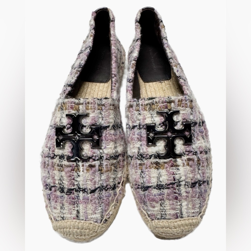 Tory Burch | Everly Tweed Espadrille -Purple Multicolor Tweed - Picture 5 of 12